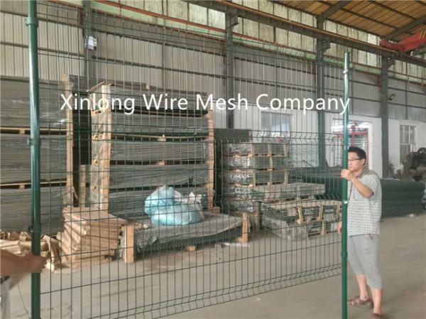 Green Black Vinyl Coated Welded Wire Fencing For Sports Ground 200×50 Mm