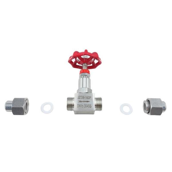 304 316 J23W válvula de agulha soldada de aço inoxidável para água, gás e óleo Manual padrão
