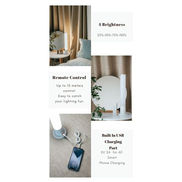 Dimmable Mood Table Lamp 220V Color Changing Night Light Luxury