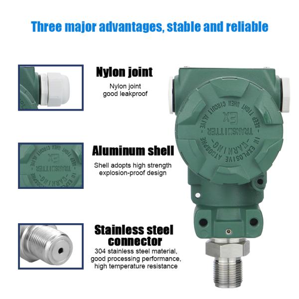 Customized Support Explosion-proof Pressure Transmitter 4-20mA 1/2 Thread Connection