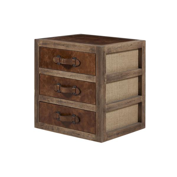 Top Grain Genuine Leather Steamer Trunk Bedside Table , Living Room Trunk Coffee Table Old Finish