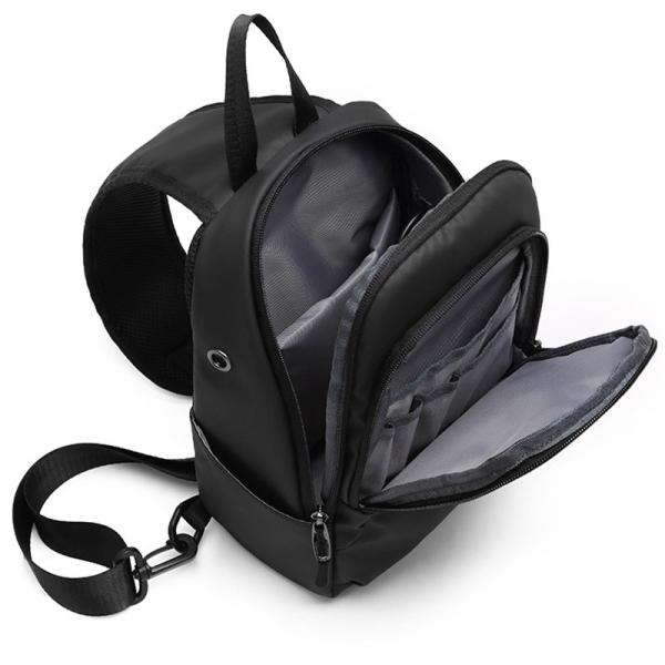 7.9 Inch IPAD USB Charging Shoulder Travel Sling Bag 18*10*30cm