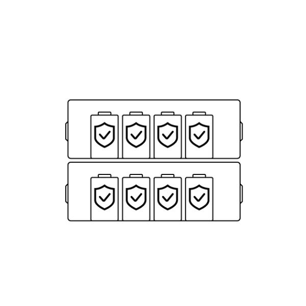 Гибридное соединение с сетью Широко совмещенный инвертор LFP Модульный наложенный высоковольтный аккумулятор Домашняя система хранения энергии 15-40