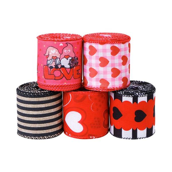 MSD Handmade Valentines Gift Wrap Ribbon Bows in Like picture or Customized Pattern