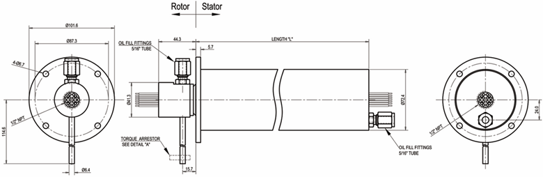 IP67 Sealed Marine Slip Ring For Small Winch Systems / ROV / Crane