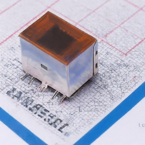 Integrated magnetics and LED equipped vertical 1x1 network socket HCTL HC-RJ45-511Q-1-2 for 1000BASE Ethernet
