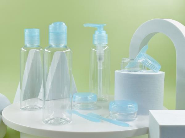 Garrafas de plástico PET personalizadas e frascos de creme Kit de viagem perfeito para os amantes de cuidados da pele
