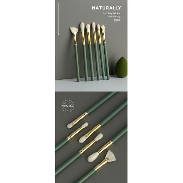 Щетки макияжа Brochas Maquillaje набора щетки макияжа синтетического волокна зеленого цвета красоты 9PCS Vonira