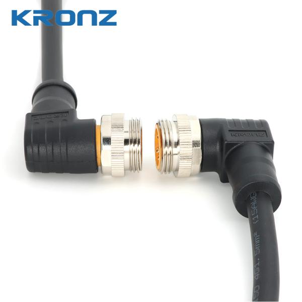3 Pin A Coded 7/8 Connectors With PVC Cable 7 8 16UN Pre Molded Cable Connector
