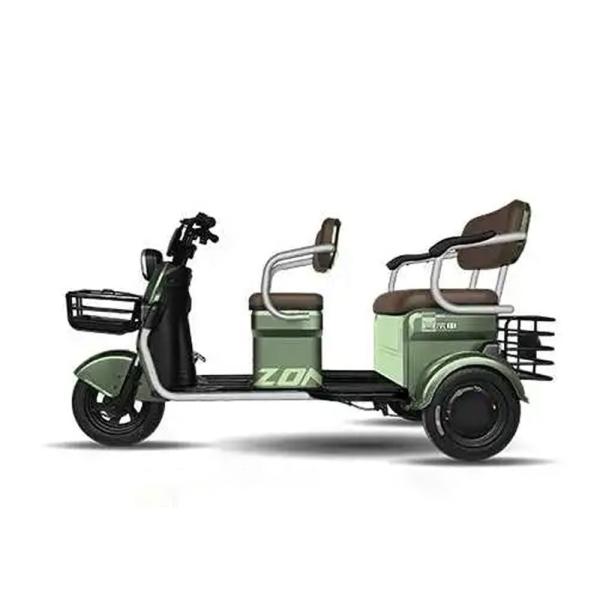 Passenger Electric Tricycle / 3 Wheel 500W Small Scooter Bicycle / 2 Person