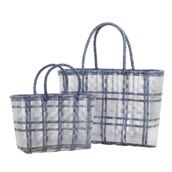 Custom Print Summer Vacation Hand Mesh Tote Bags With Zipper Waterproof