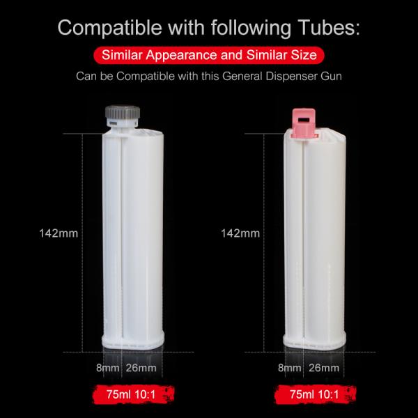 Silicone Impression Material Dental Silicone Tube Squeezer Gun Injection Light 75ml 4:1 10:1