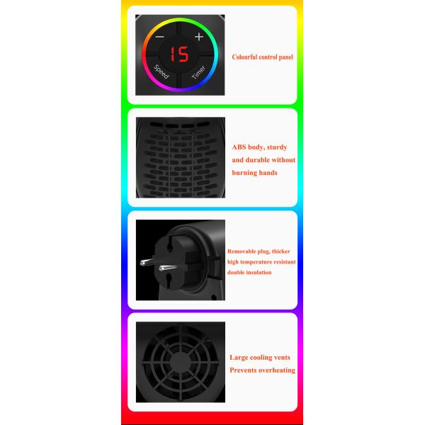 0.5kg Plug-in Wall Heater Portable Electric Heaters for Garden Small Home Winter Warmer