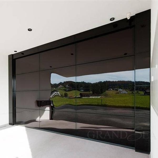 Villa Luxury 16 Ft Foot Clear Frosted Full View Aluminum Automatic Double Modern Insulated Glass Garage Door for Sale