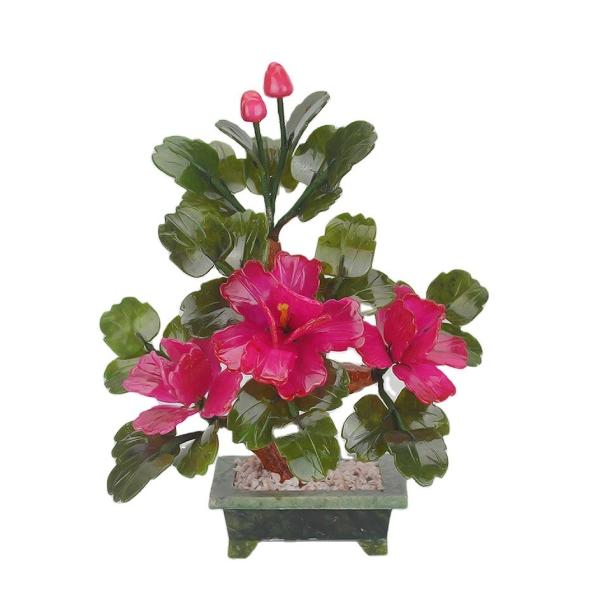 Add a Touch of Elegance to Your Home with 3 Peony Flowers Natural Jade Potted Plants