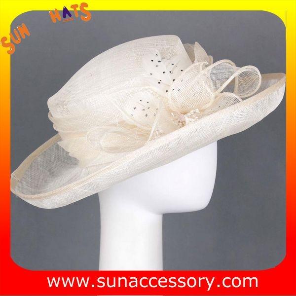 Elegant fancy Church sinamay hats for ladies ,Sinamay wide brimhats