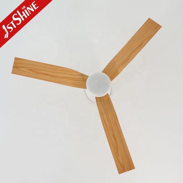 Ventilador de teto LED remoto de 52 polegadas com motor de luz de 3 cores dimmável Tipo DC cobre puro