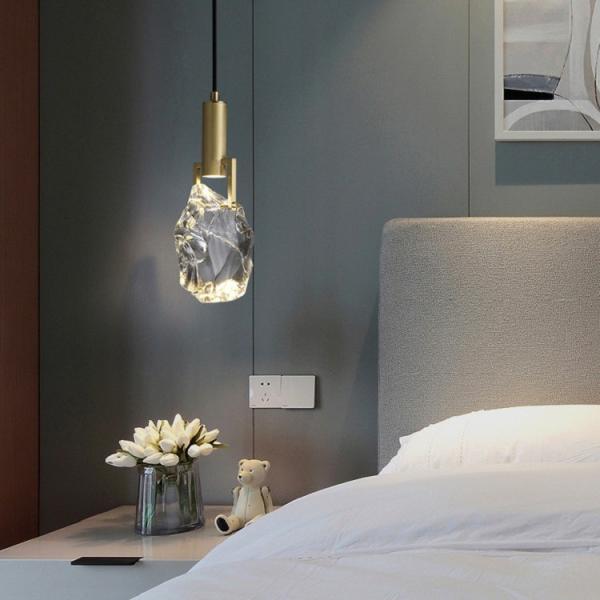 D12cm*H26cm Nordic Fancy Home Decoration Single Hanging Lighting Modern Crystal Chandelier Pendant Light