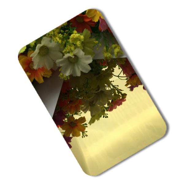 201 304 316 Mirror Finish Stainless Steel Sheet Decorative Titanium Gold 8K
