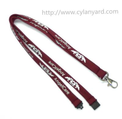 Cheap tube polyester logo lanyards with metal hook, safety breakaway neck strap lanyards,