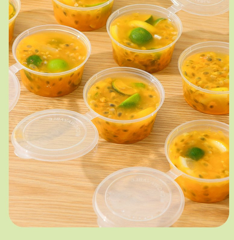Disposable Sealed Sauce Cup Made of PP Material Ideal for Takeout Round or Square Shape