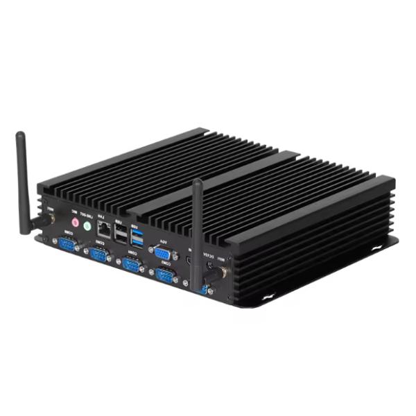 Win10 IoT Industrial Mini PC with 6 LAN 8GB RAM 32GB CPU J1900 4GB VGA Display Fanless Design for Linux RS232/422/485 GPIO WiFi