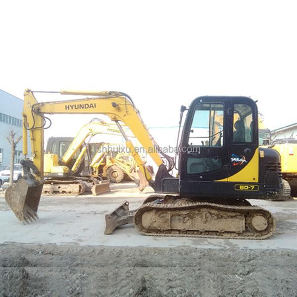 6 Ton Hyundai Used Wheel Excavators R60-7 Hyundai Used Excavator Crawler 60