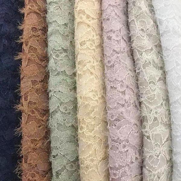 100% Polyester Embroidery French Net Lace Fabric 145cm For Dresses Sustainable