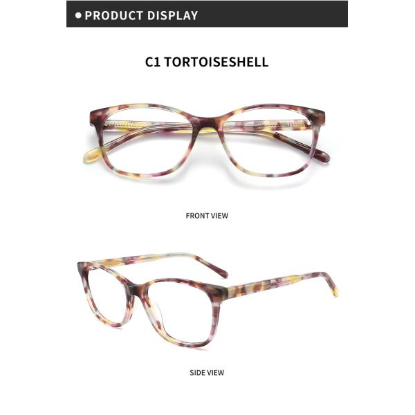 Lentille faite main de prescription de femmes de lunettes de prescription d'acétate disponible