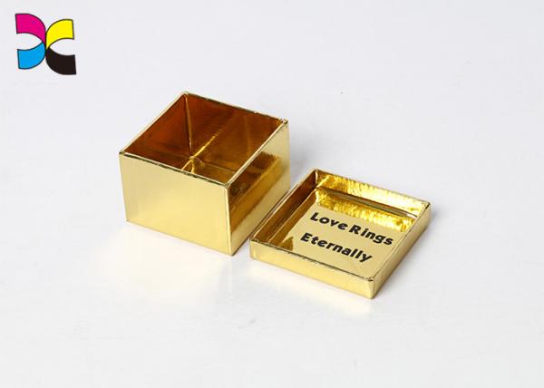 Customized Paper Printed Cardboard Flat Folding Gift Box Golden Color Eco - Friendly