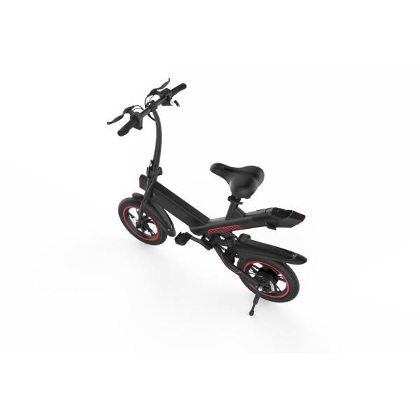 Multifunctional Portable Electric Bike , Black / Red One Second Folding Bicycle