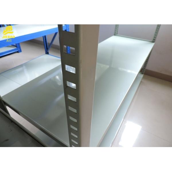 Vertical Columns 50mm Steps Heavy Duty Steel Racks Office / Warehouse Used Gray White