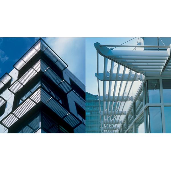 Vertical Aluminum Sun Shade Louvers With Airfoil System For Ventilation