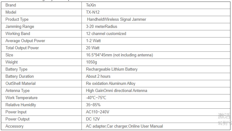 Канал автомобиля 12 корабля сжимая блокатор сигнала UHF Lojack Wifi VHF GPS GSM Jammer сотового телефона 2G 3G 4G 5G