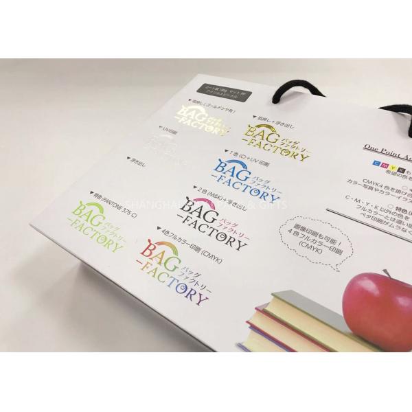 Corporate Retail Branded Carrier Bags With Own Logo , Branded Paper Bags with button closer