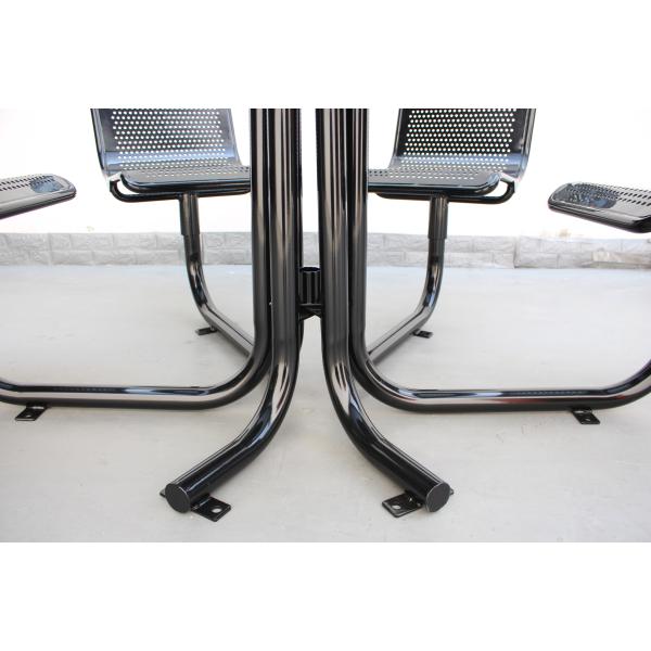 Коммерческий металлический пикник стол и стул набор круглый формы устойчивый к погодным условиям