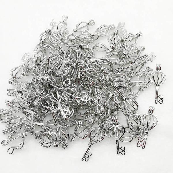 Pearl Cage Locket Findings Cage Pendant Essential Oil Diffuser Locket For Oyster Pearl Girl Women Gits Dropshipping