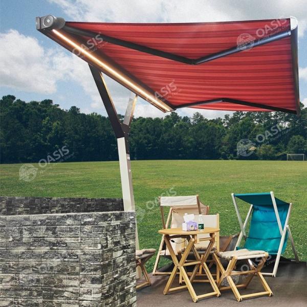 Semi Box Aluminium Framework Retractable Patio Awning Heavy Duty Motorised
