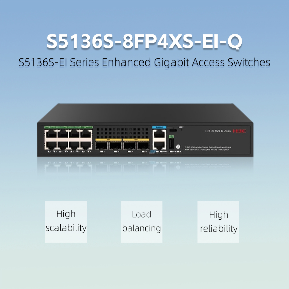 H3C S5136S 8 ports Fanless Gigabit Access Switch With 10G SFP+ Uplink, IRF2 Stacking Supported