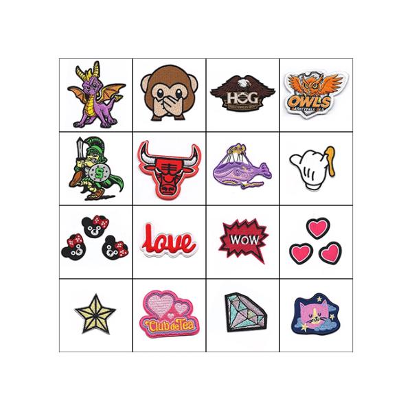 Music Guitar Iron On Embroidered Patches Hot Cut T Shirt Logo 12 Colors Custom