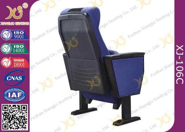School Conference Hall / Theatre Seating Chairs PU Armrest High Back Cushion