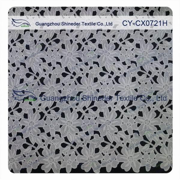 Thick Polyester Charming Allover Fabric Chemical Lace For Lady Garment