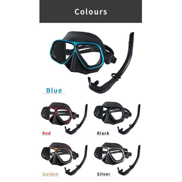Rubber Diving Prescription Mask Snorkel Goggles Set ROHS Certified
