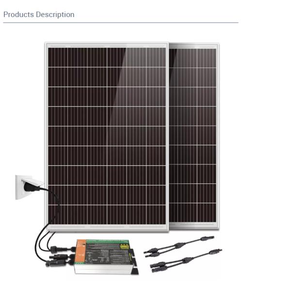 VDE аттестовал солнечную систему балкона, на панели солнечных батарей 300W 600W 1000w решетки