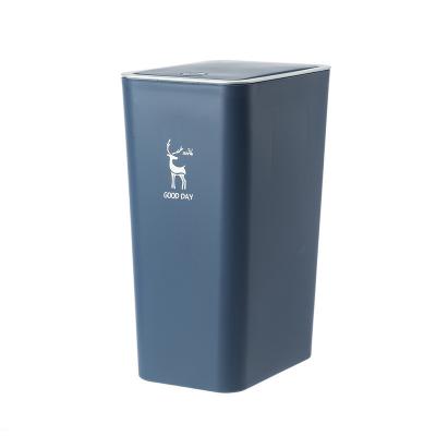 New Design Wholesale House Hold Rectangular Plastic Sorting Trash Can with Lid
