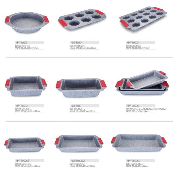 Carbon steel High strength non stick marble coating bread pan cookware bakeware