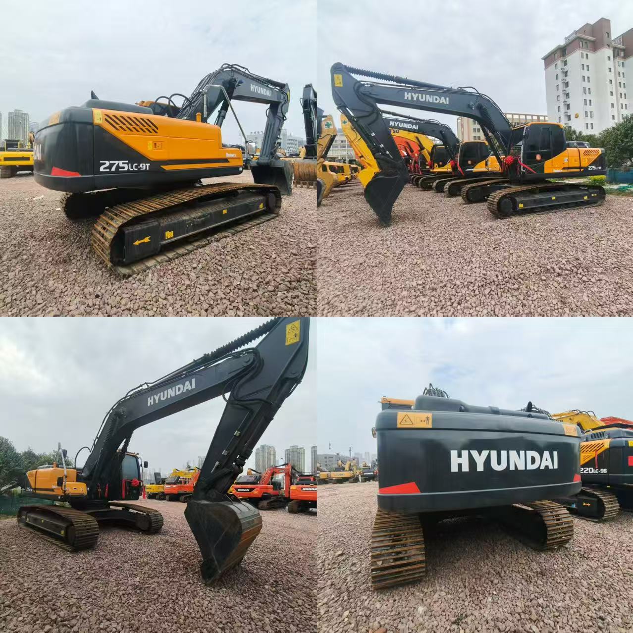 Reliable Hyundai 275LC-9T 27 Ton Hydraulic Excavator Smooth Hydraulic System For Building Construction