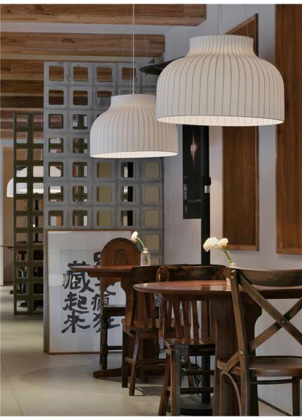 Modern Chinese Style Silk Led Ceiling Chandelier For Living Room Bedroom paper pendant light(WH-AP-569)