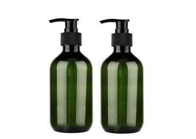 O cosmético plástico da bomba preta engarrafa garrafas do distribuidor da loção do champô 300ML