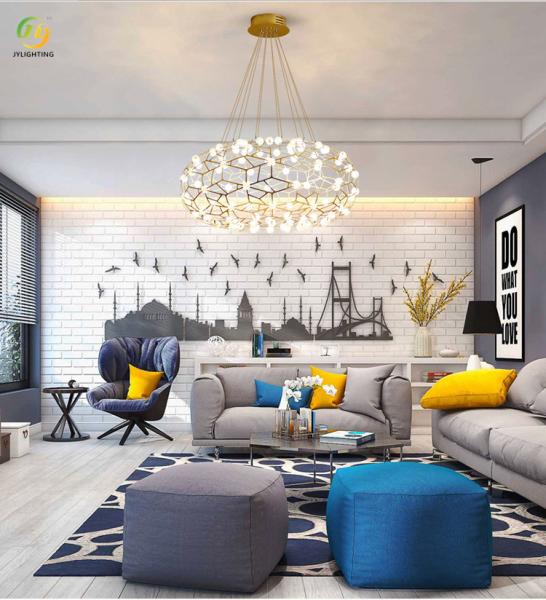 JYLIGHTING Post-modern Minimalist Living Room Nordic Creative Restaurant Lamp Full Of Stars LED Spark Ball Lamp Chandelier